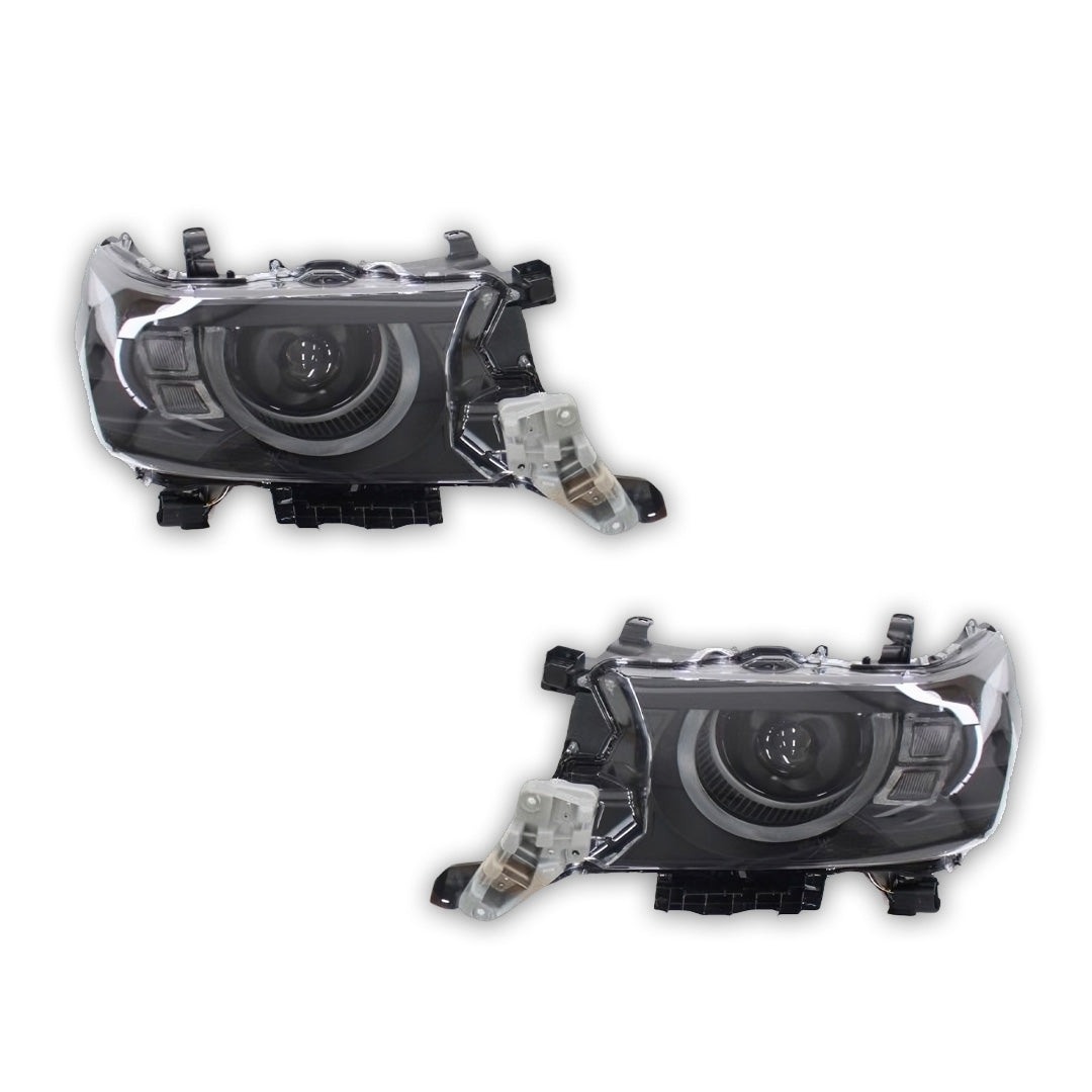 Toyota LandCruiser 200 Series Facelift (2016 - 2021) Angel Eyes LED DRL Headlights LH + RH
