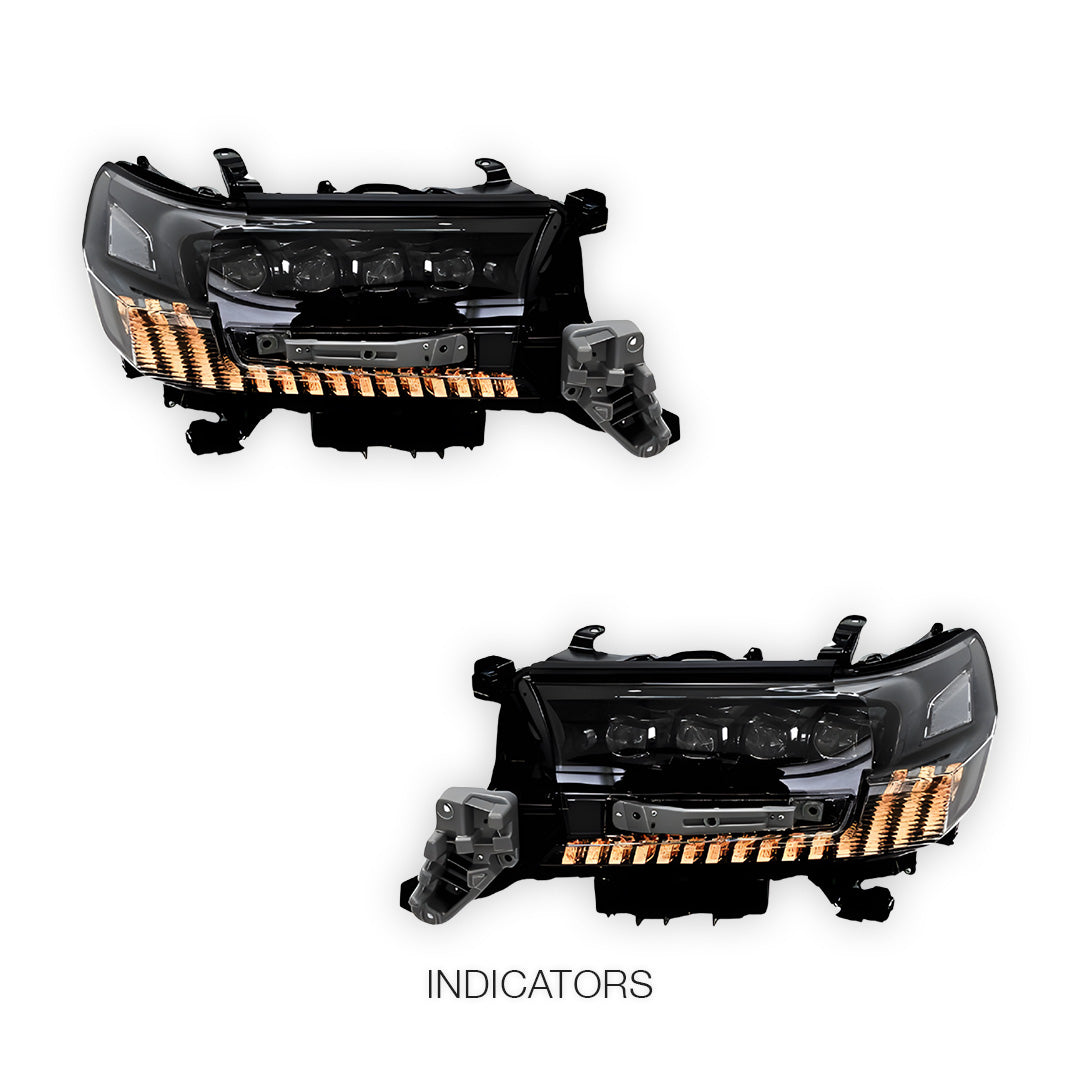 Toyota LandCruiser 200 Series Facelift (2016 - 2021) LED Premium Quad Lens DRL Headlights LH + RH