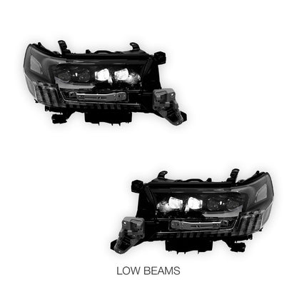 Toyota LandCruiser 200 Series Facelift (2016 - 2021) LED Premium Quad Lens DRL Headlights LH + RH