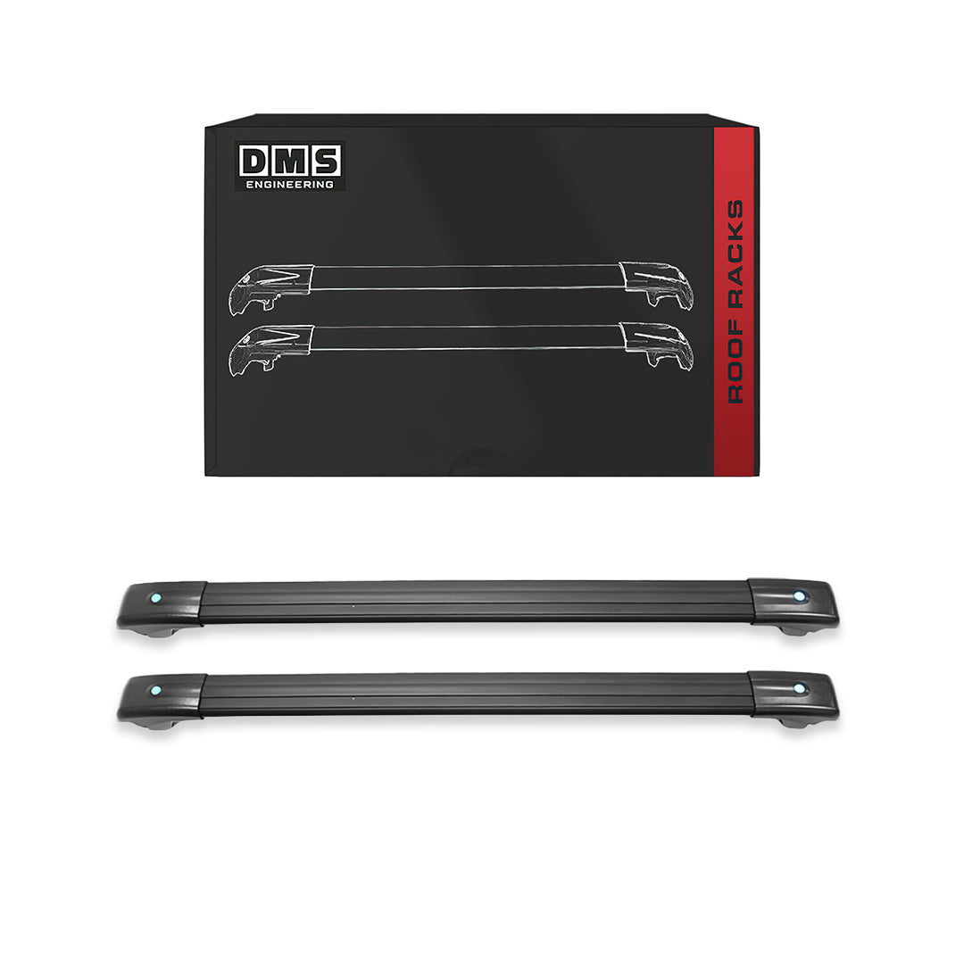 Toyota LandCruiser 200 Series (2007 - 2021) 2 x Premium Aluminum Black Roof Racks