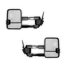 Toyota LandCruiser 200 Series (2007 - 2021) Black Electric LED Indicators Extendable Towing Side Mirrors LH + RH