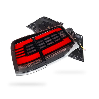 Toyota LandCruiser 200 Series (2015 - 2020) Sequential Black Full LED Tail Lights LH + RH