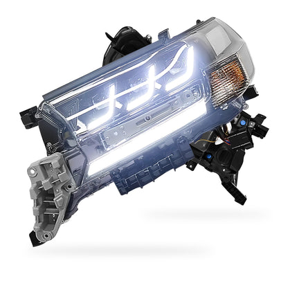 Toyota LandCruiser 200 Series (2016 - 2021) LED DRL Triple Lens Headlights LH + RH