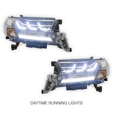 Toyota LandCruiser 200 Series (2016 - 2021) LED DRL Triple Lens Headlights LH + RH