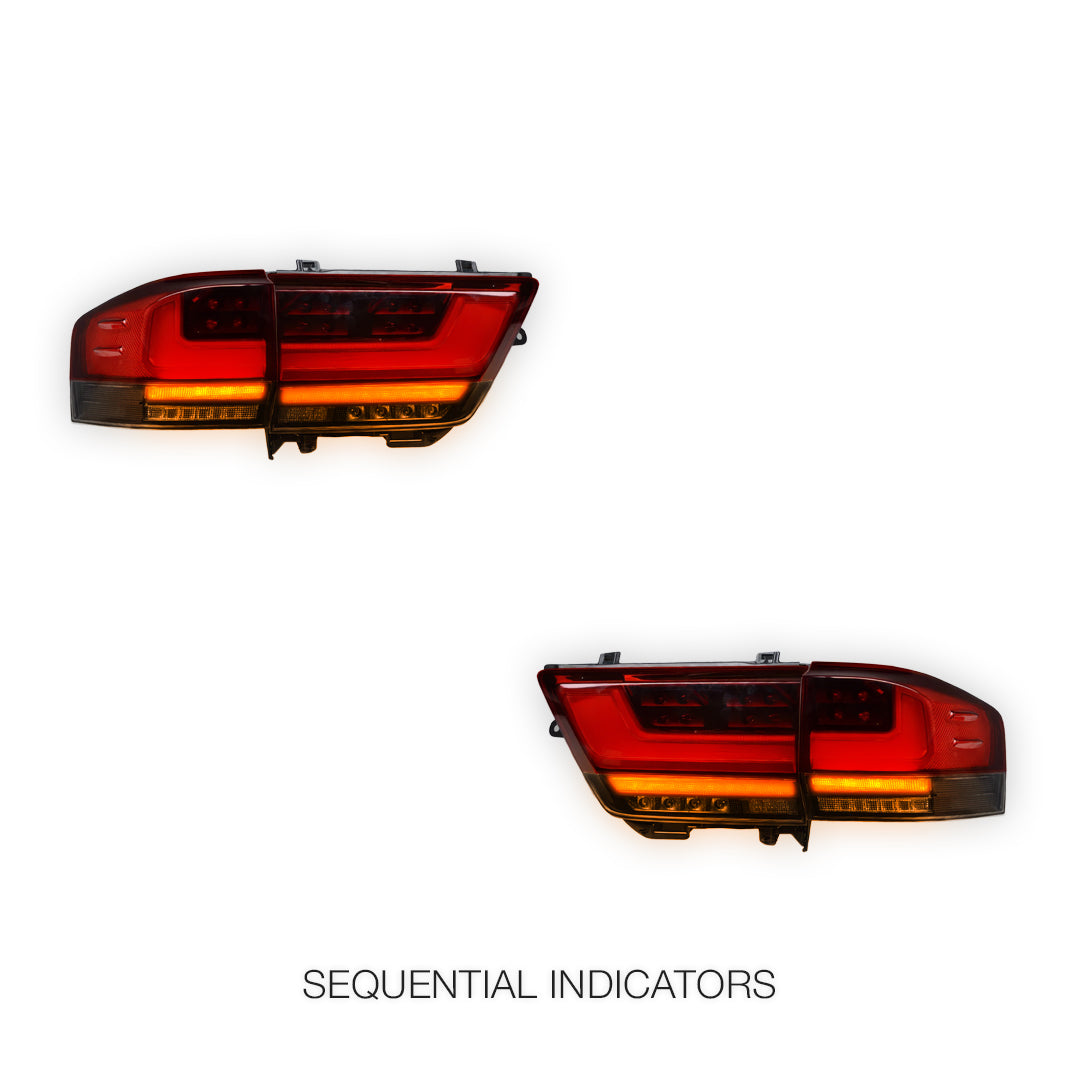 Toyota LandCruiser 300 Series (2021 - 2025) Sequential Indicator Full LED Tail Lights LH + RH