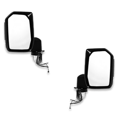 Toyota LandCruiser 70 Series (2007 - 2026) Black Complete Replacement Electric Side Mirror LH + RH