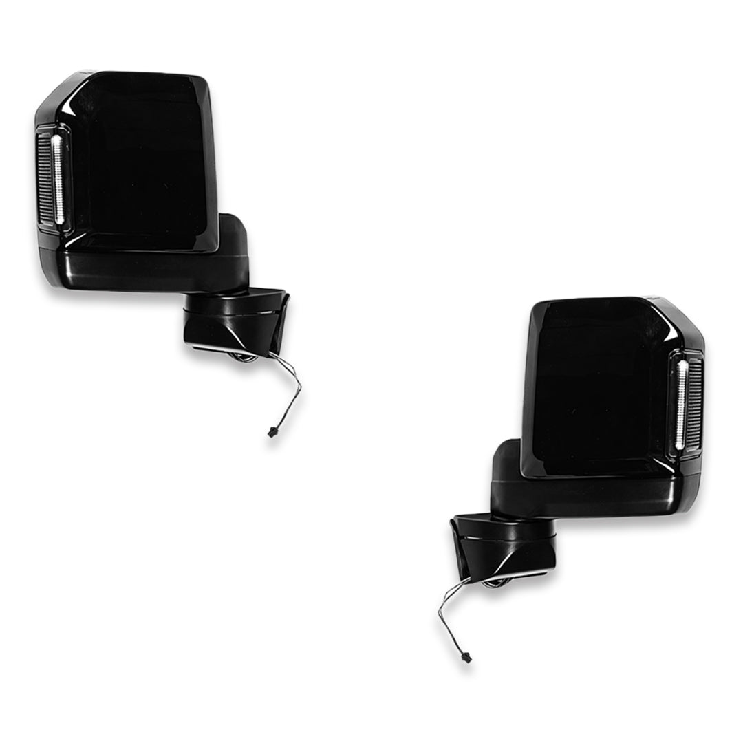 Toyota LandCruiser 70 Series (2007 - 2026) Black Complete Replacement Electric Side Mirror LH + RH