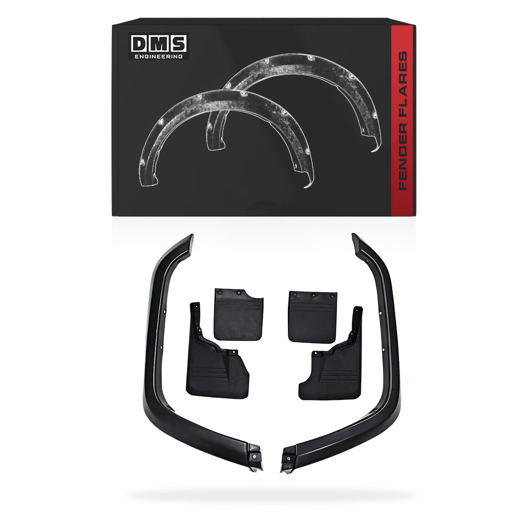 Toyota LandCruiser 79 Series Dual Cab (2007 - 2023) Front OEM Style Matte Black Guard Flares
