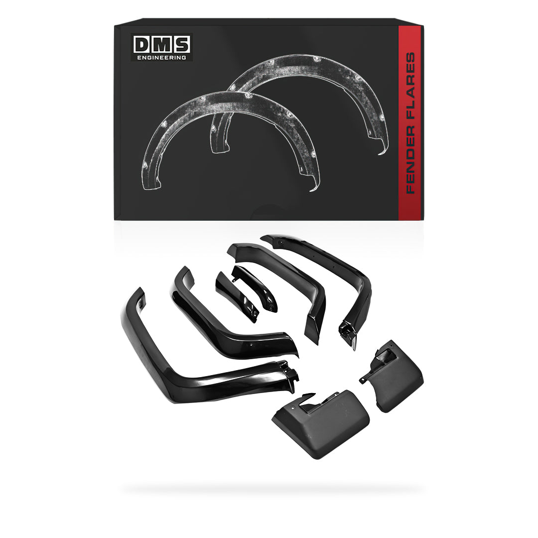 Toyota LandCruiser 79 Series Dual Cab (2007 - 2023) OEM Style Black Guard Flares