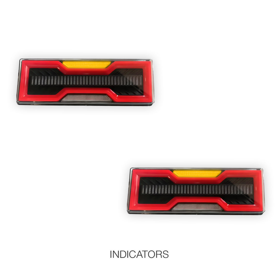 Toyota LandCruiser 70 / 75 / 78 / 79 Series (1984 - 2022) Smoked Tail Lights LH + RH