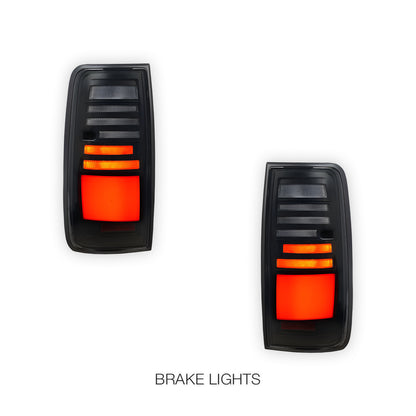 Toyota LandCruiser 80 Series (1990 - 1997) Sequential Smoked Full LED Tail Lights LH + RH