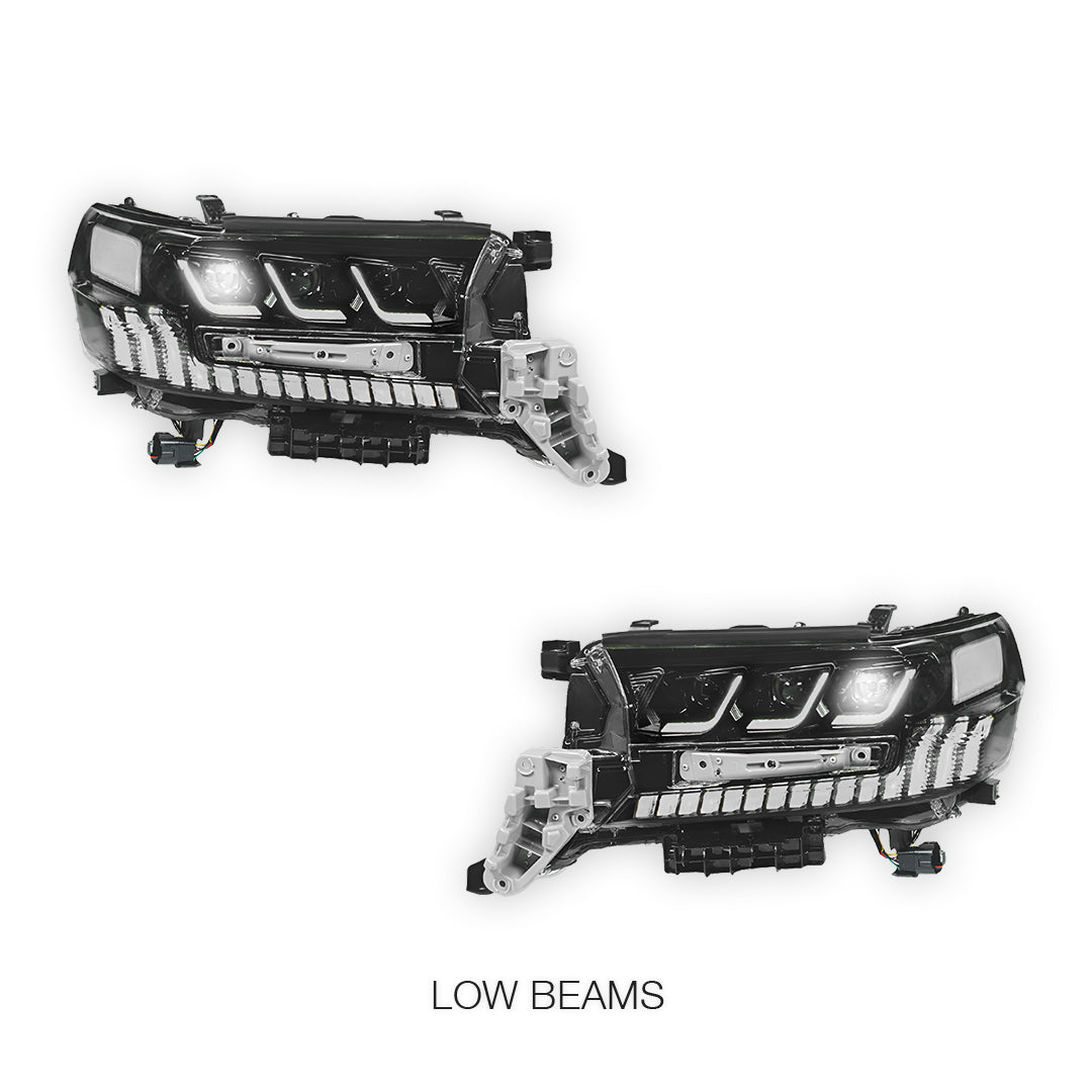 Toyota LandCruiser LC200 / FJ200 Series (2015 - 2021) Sequential Full LED DRL Headlights LH + RH
