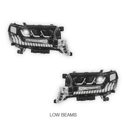 Toyota LandCruiser LC200 / FJ200 Series (2015 - 2021) Sequential Full LED DRL Headlights LH + RH
