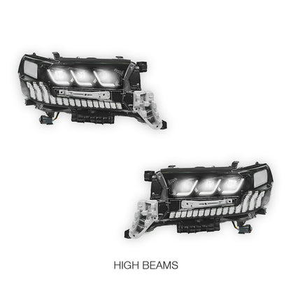 Toyota LandCruiser LC200 / FJ200 Series (2015 - 2021) Sequential Full LED DRL Headlights LH + RH