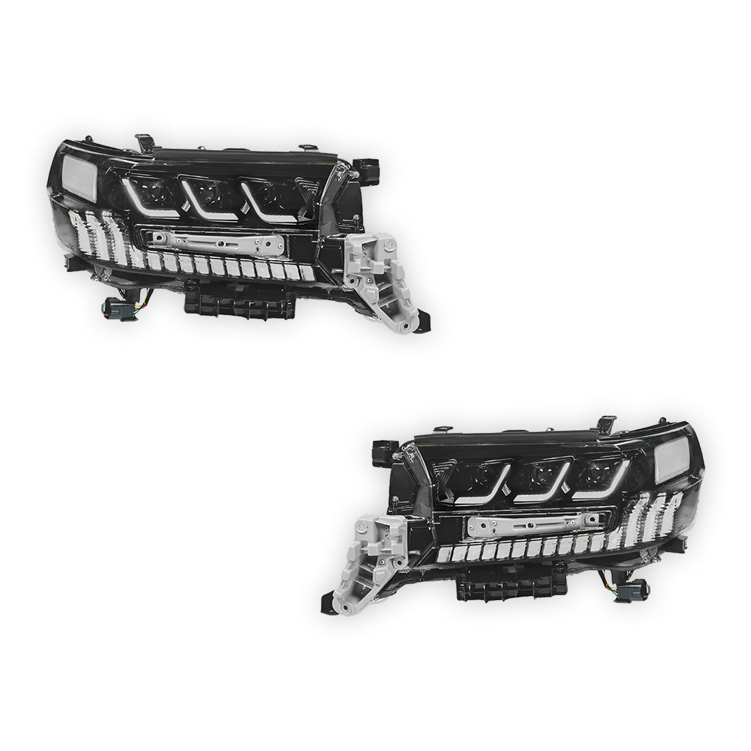 Toyota LandCruiser LC200 / FJ200 Series (2015 - 2021) Sequential Full LED DRL Headlights LH + RH