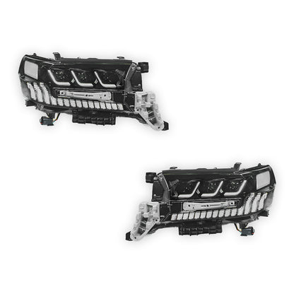 Toyota LandCruiser LC200 / FJ200 Series (2015 - 2021) Sequential Full LED DRL Headlights LH + RH