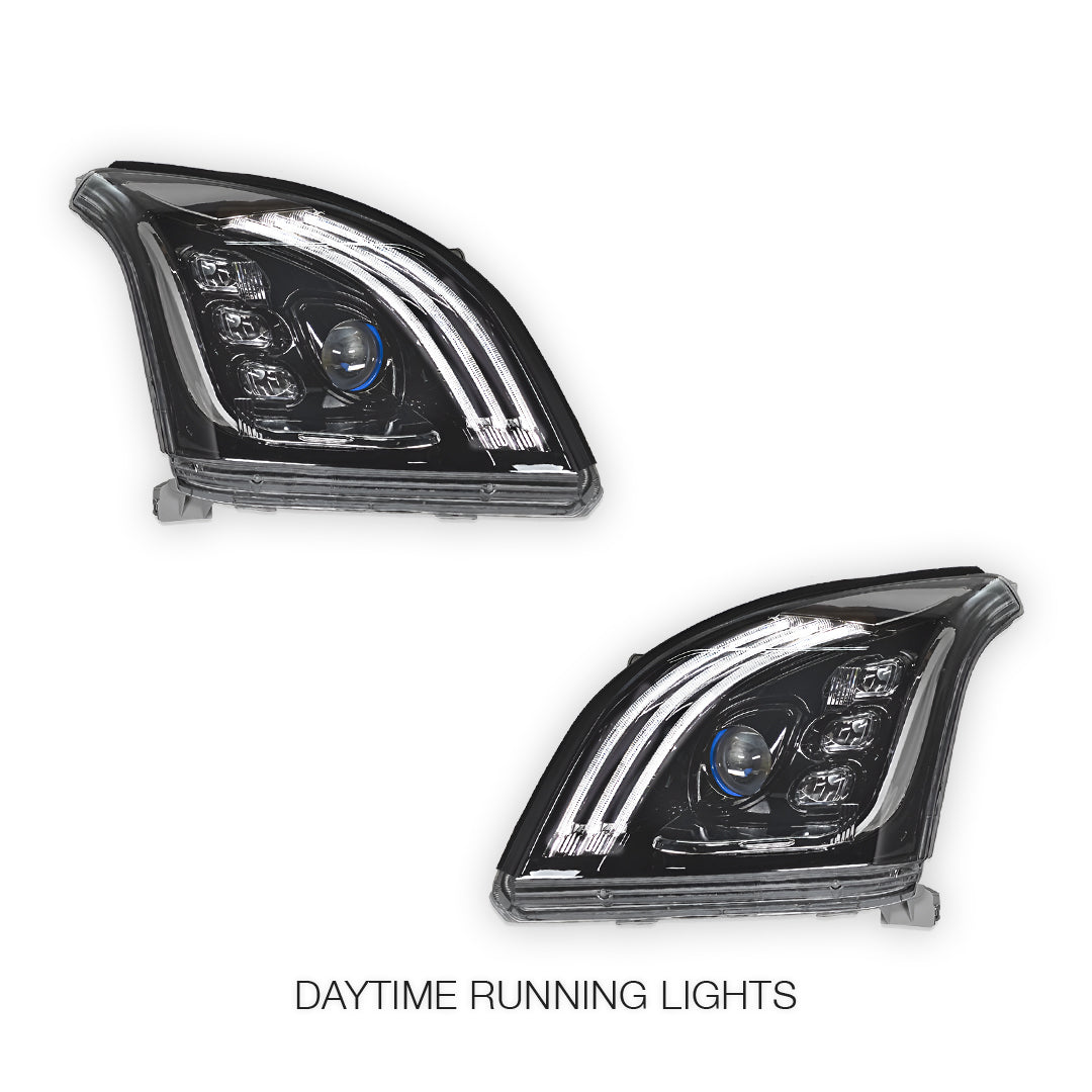 Toyota LandCruiser Prado LC120 / FJ120 Series (2003 - 2009) Black Full LED Headlights LH + RH