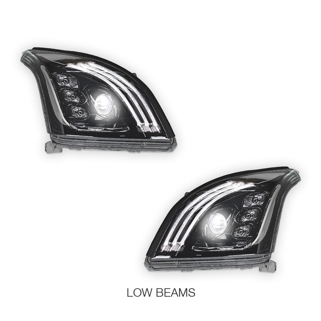 Toyota LandCruiser Prado LC120 / FJ120 Series (2003 - 2009) Black Full LED Headlights LH + RH