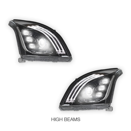 Toyota LandCruiser Prado LC120 / FJ120 Series (2003 - 2009) Black Full LED Headlights LH + RH