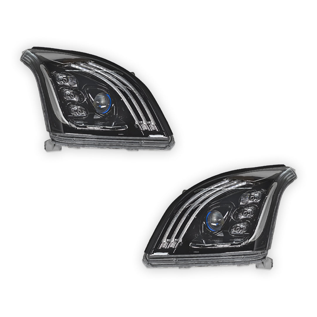 Toyota LandCruiser Prado LC120 / FJ120 Series (2003 - 2009) Black Full LED Headlights LH + RH
