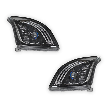 Toyota LandCruiser Prado LC120 / FJ120 Series (2003 - 2009) Black Full LED Headlights LH + RH