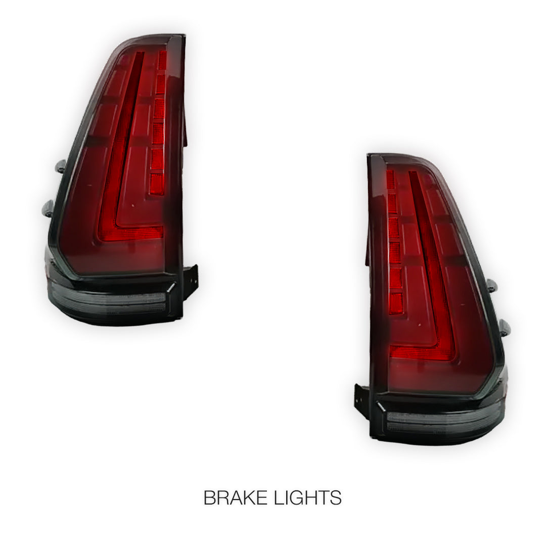 Toyota LandCruiser Prado 120 Series (2003 - 2009) Smoked Tail Lights LH + RH