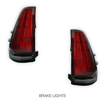 Toyota LandCruiser Prado 120 Series (2003 - 2009) Smoked Tail Lights LH + RH