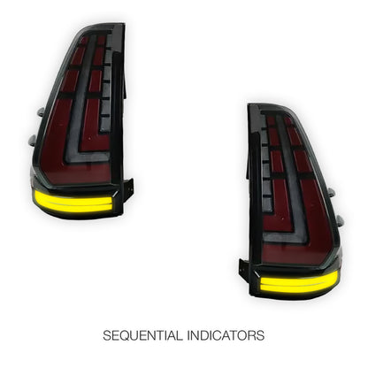 Toyota LandCruiser Prado 120 Series (2003 - 2009) Smoked Tail Lights LH + RH