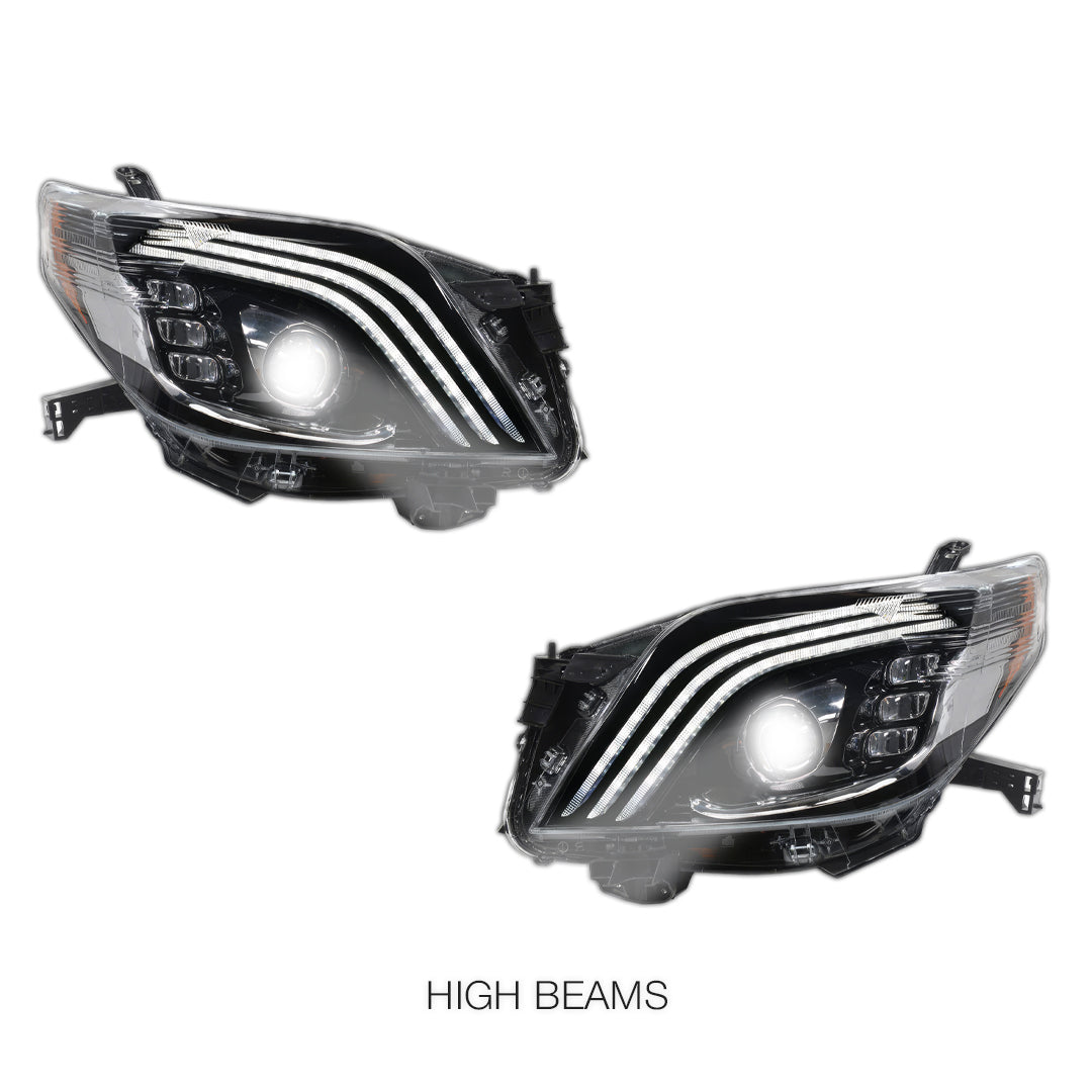 Toyota LandCruiser Prado FJ150 / LC150 Series (2009 - 2013) Sequential Full LED Projector Headlights LH + RH