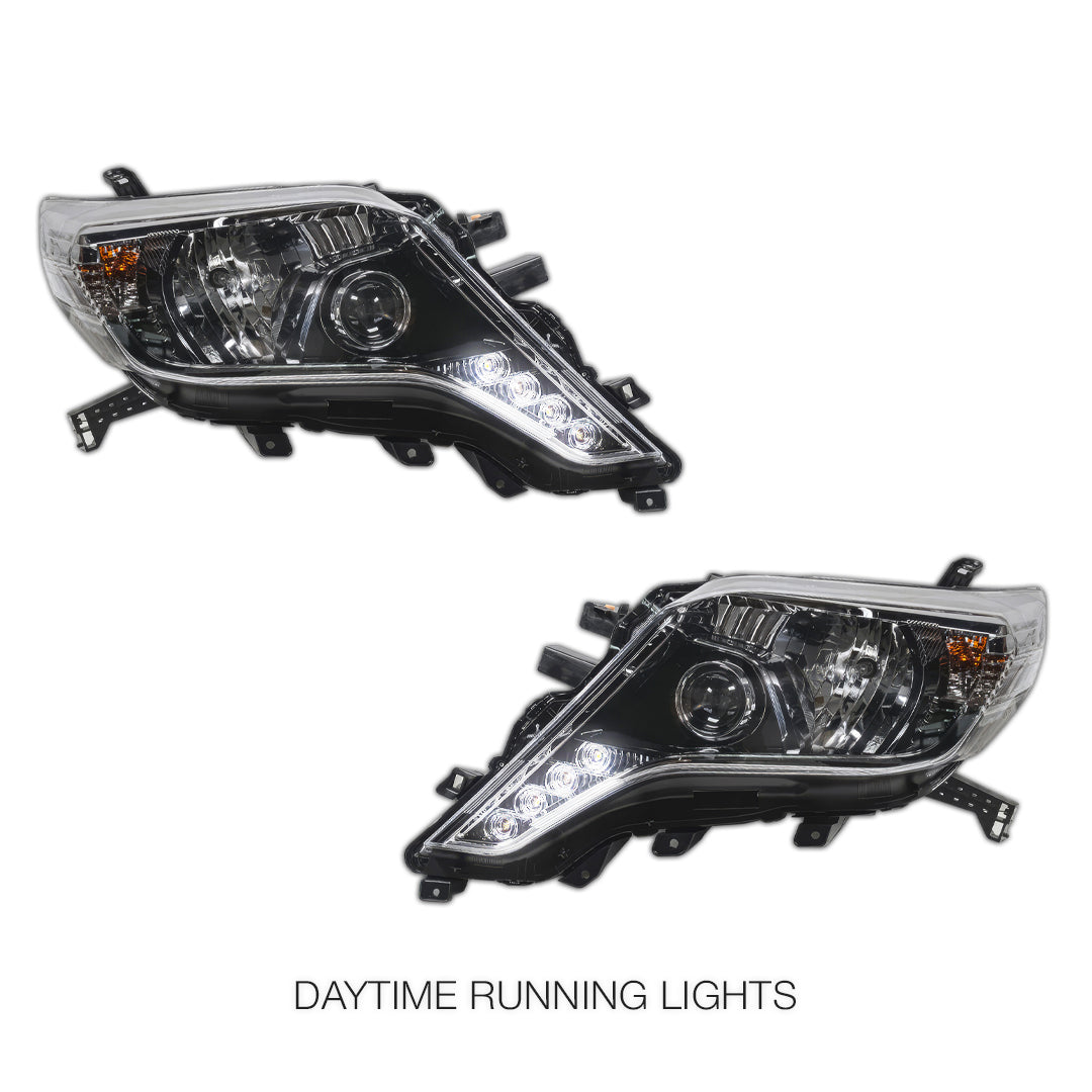 Toyota LandCruiser Prado FJ150 / LC150 Series (2013 - 2017) DRL & LED Projector Headlights LH + RH