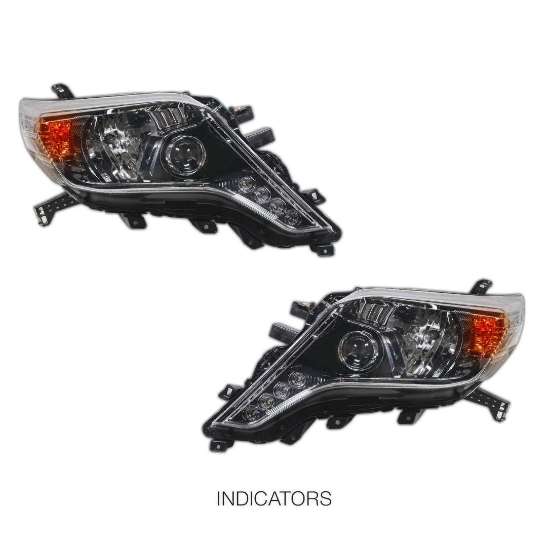 Toyota LandCruiser Prado FJ150 / LC150 Series (2013 - 2017) DRL & LED Projector Headlights LH + RH