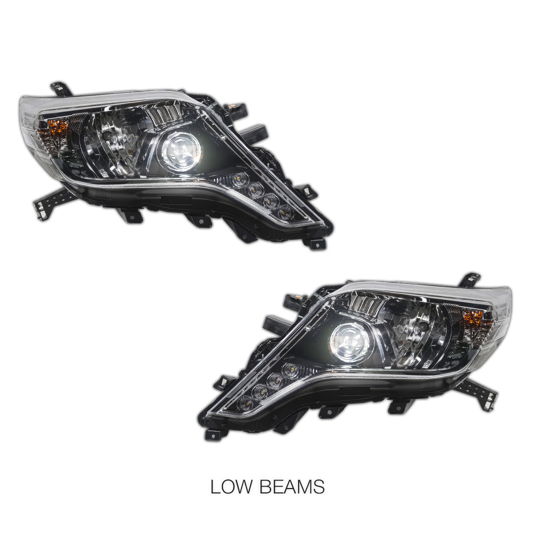 Toyota LandCruiser Prado FJ150 / LC150 Series (2013 - 2017) DRL & LED Projector Headlights LH + RH