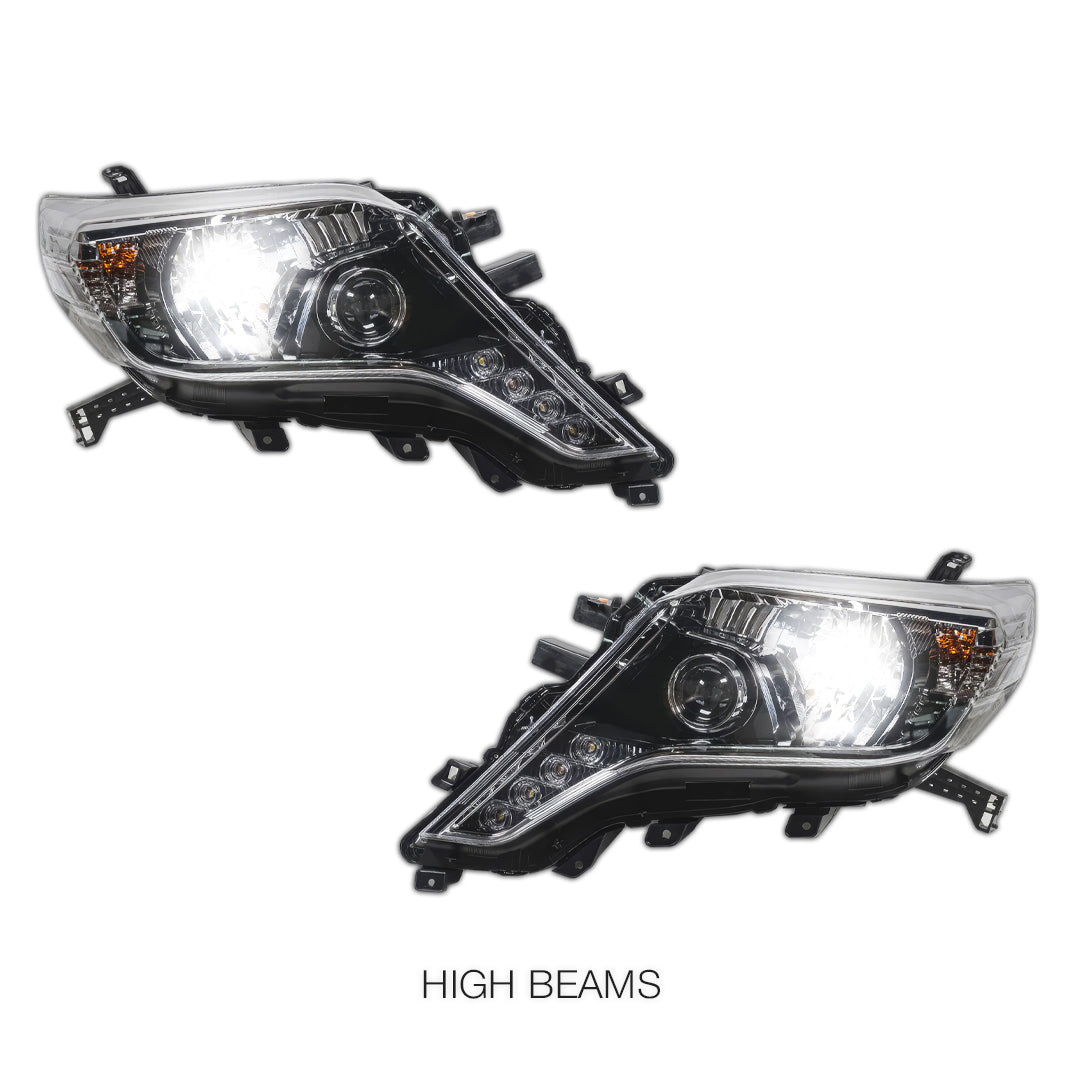 Toyota LandCruiser Prado FJ150 / LC150 Series (2013 - 2017) DRL & LED Projector Headlights LH + RH