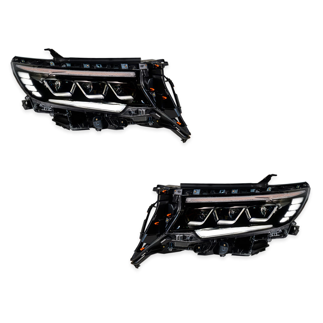 Toyota LandCruiser Prado 150 Series LC150 / FJ150 / GXL / Kakadu / VX (2018 - 2023) Full LED DRL With Sequential Indicator Headlights LH + RH