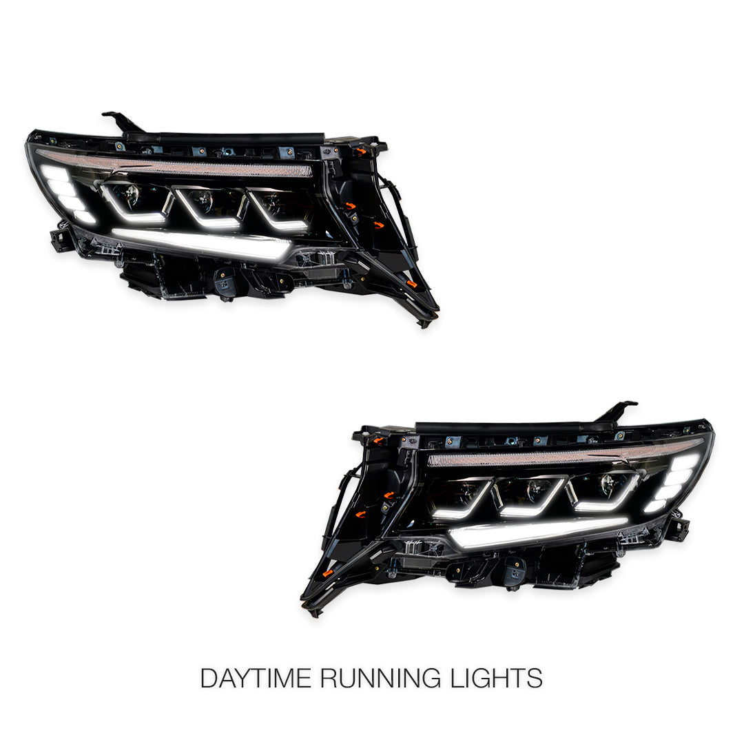 Toyota LandCruiser Prado 150 Series LC150 / FJ150 / GX (2018 - 2023) FULL LED DRL With Sequential Indicator Headlights LH + RH