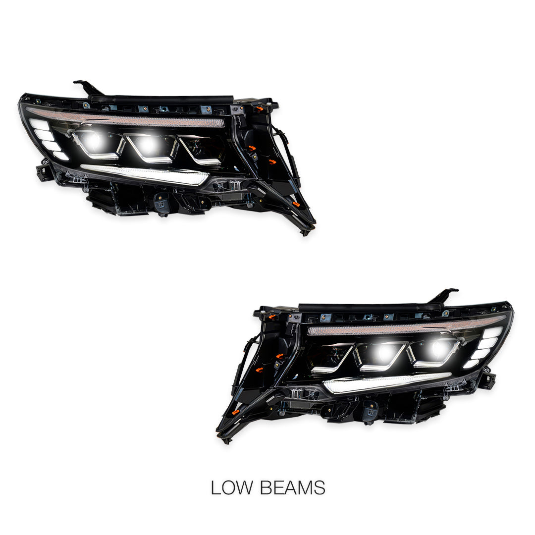 Toyota LandCruiser Prado 150 Series LC150 / FJ150 / GX (2018 - 2023) FULL LED DRL With Sequential Indicator Headlights LH + RH