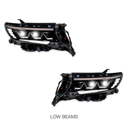 Toyota LandCruiser Prado 150 Series LC150 / FJ150 / GX (2018 - 2023) FULL LED DRL With Sequential Indicator Headlights LH + RH