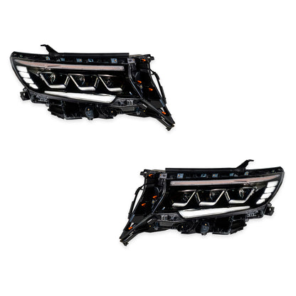Toyota LandCruiser Prado 150 Series LC150 / FJ150 / GX (2018 - 2023) FULL LED DRL With Sequential Indicator Headlights LH + RH