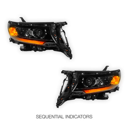 Toyota LandCruiser Prado 150 Series LC150 / FJ150 / GXL / KAKADU / VX (2018 - 2023) LED Projector Headlight Lamp LH + RH