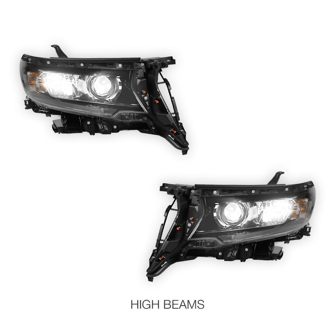 Toyota LandCruiser Prado 150 Series LC150 / FJ150 / GXL / KAKADU / VX (2018 - 2023) LED Projector Headlight Lamp LH + RH