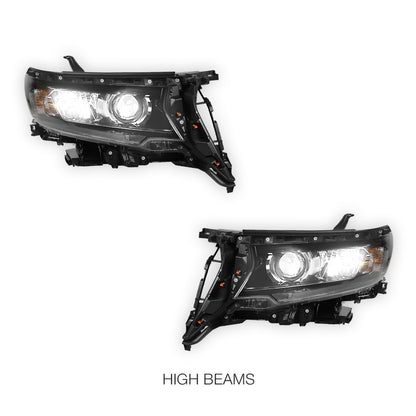 Toyota LandCruiser Prado 150 Series LC150 / FJ150 / GXL / KAKADU / VX (2018 - 2023) LED Projector Headlight Lamp LH + RH