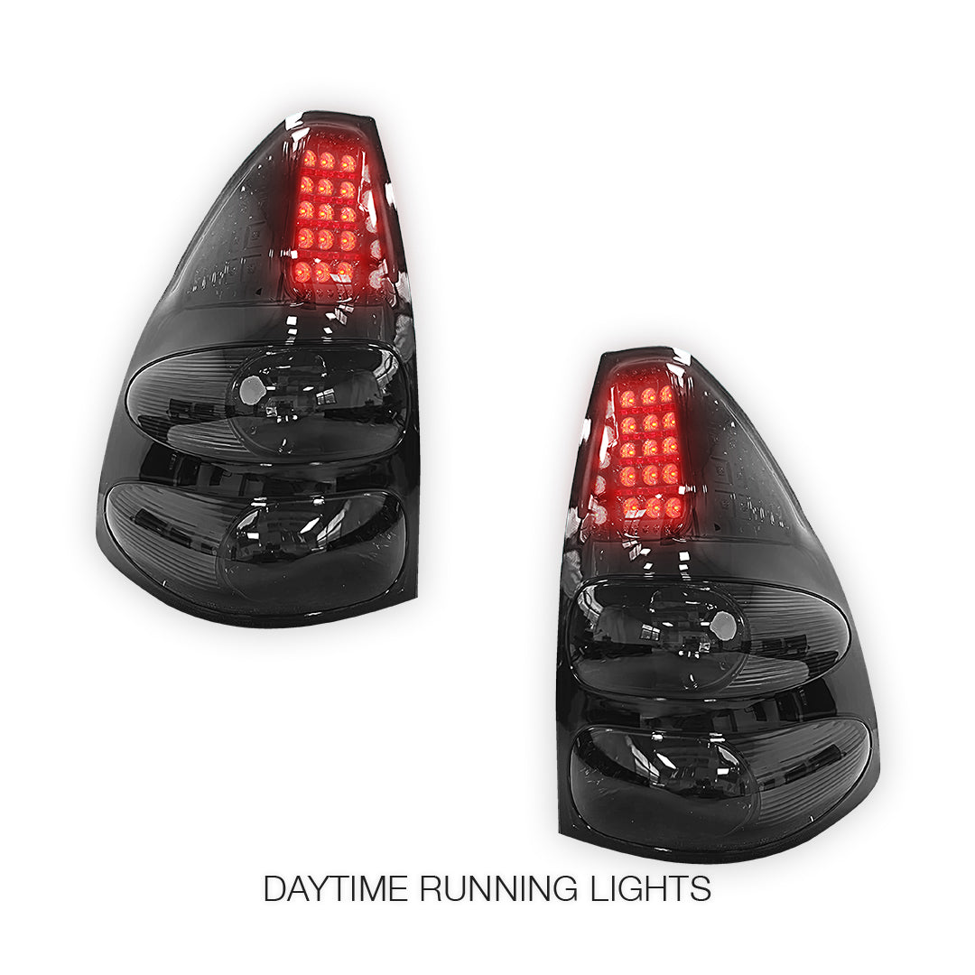 Toyota LandCruiser Prado FJ120 / LC120 Series (2003 - 2009) Smoked Black LED Tail Lights LH + RH
