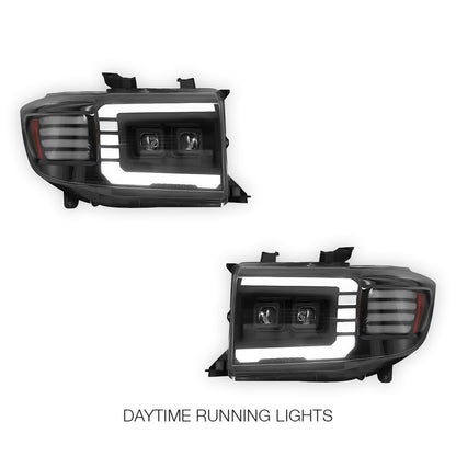 Toyota LandCruiser VDJ 70 / 76 / 78 / 79 Series (2007 - 2023) C Style DRL LED Headlights LH + RH