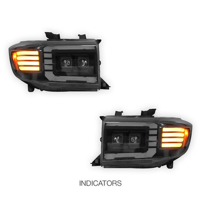 Toyota LandCruiser VDJ 70 / 76 / 78 / 79 Series (2007 - 2023) C Style DRL LED Headlights LH + RH