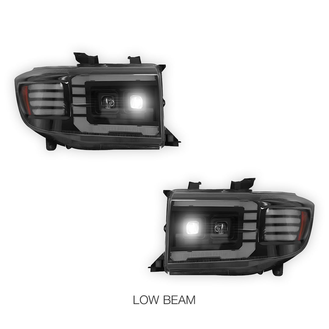 Toyota LandCruiser VDJ 70 / 76 / 78 / 79 Series (2007 - 2023) C Style DRL LED Headlights LH + RH