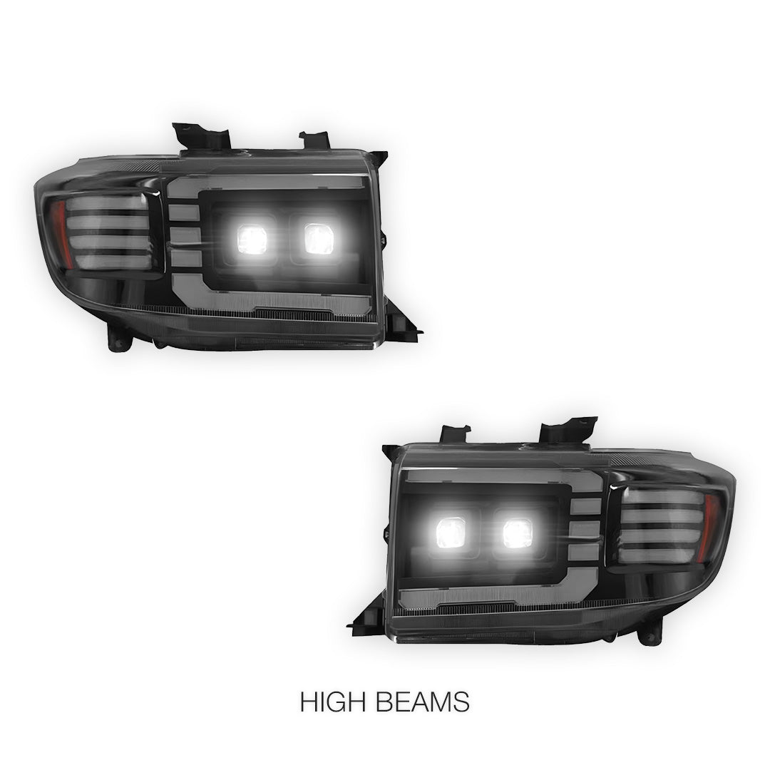 Toyota LandCruiser VDJ 70 / 76 / 78 / 79 Series (2007 - 2023) C Style DRL LED Headlights LH + RH