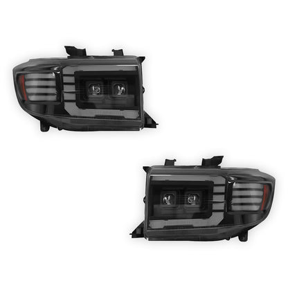 Toyota LandCruiser VDJ 70 / 76 / 78 / 79 Series (2007 - 2023) C Style DRL LED Headlights LH + RH