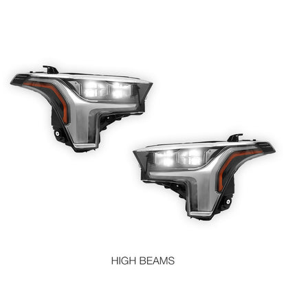 Toyota Tundra XK70 (2022 - 2026) Black Update OE Style Full LED & DRL Headlight LH + RH