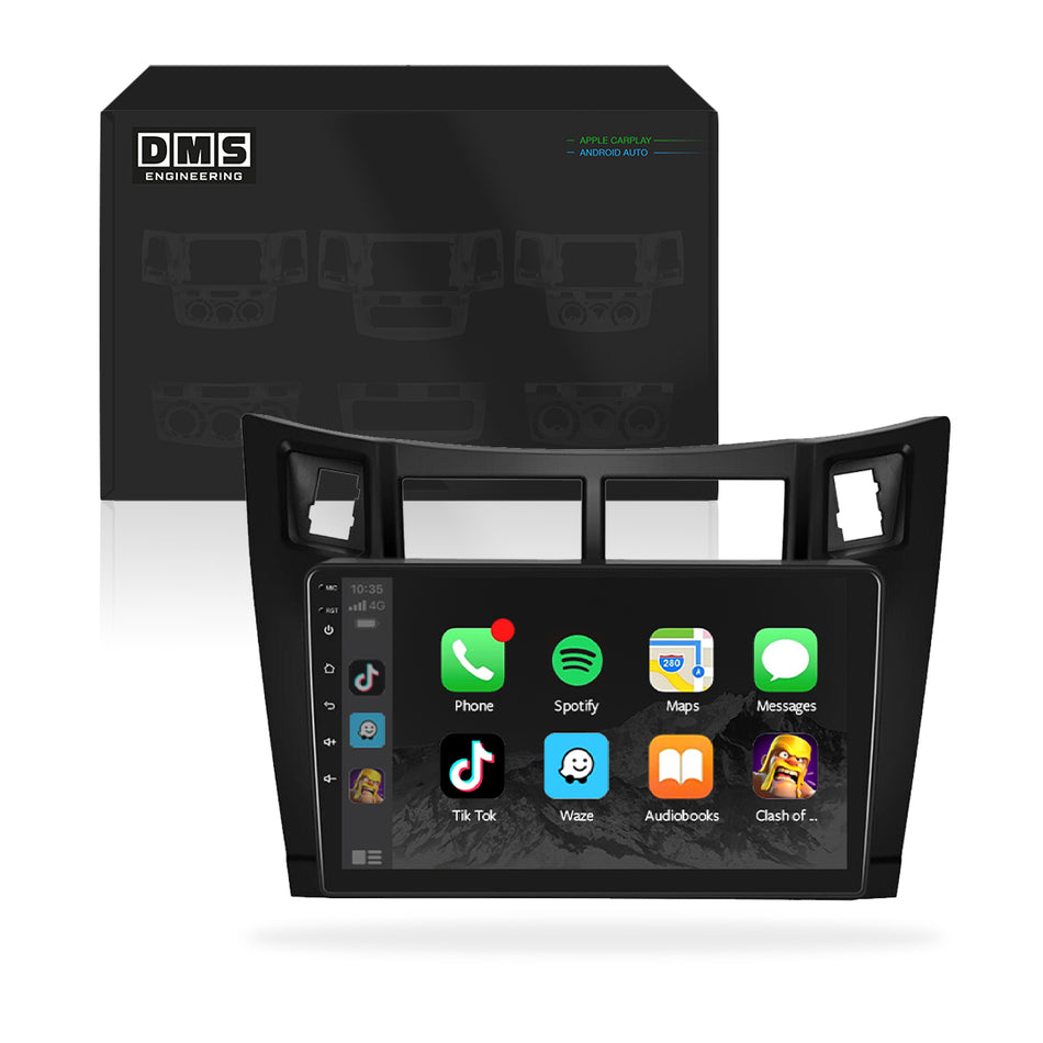 Toyota Yaris XP90 (2005 - 2012) 9" Wireless Android 13 Head Unit for Apple CarPlay / Android Auto