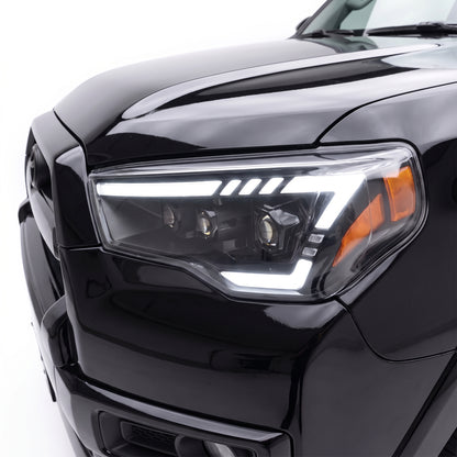 Toyota 4Runner (2010 - 2023) Sequential LED Headlights LH + RH installed close-up